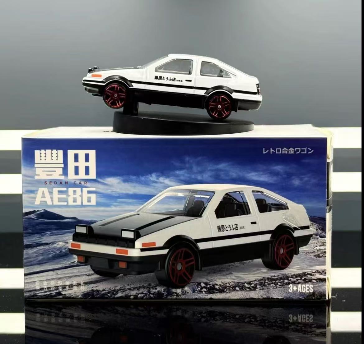 ollig·AE86漂移車載旋轉擺件合金車模型中控台高檔物理姿態掛件汽車擺件 - 图片 2