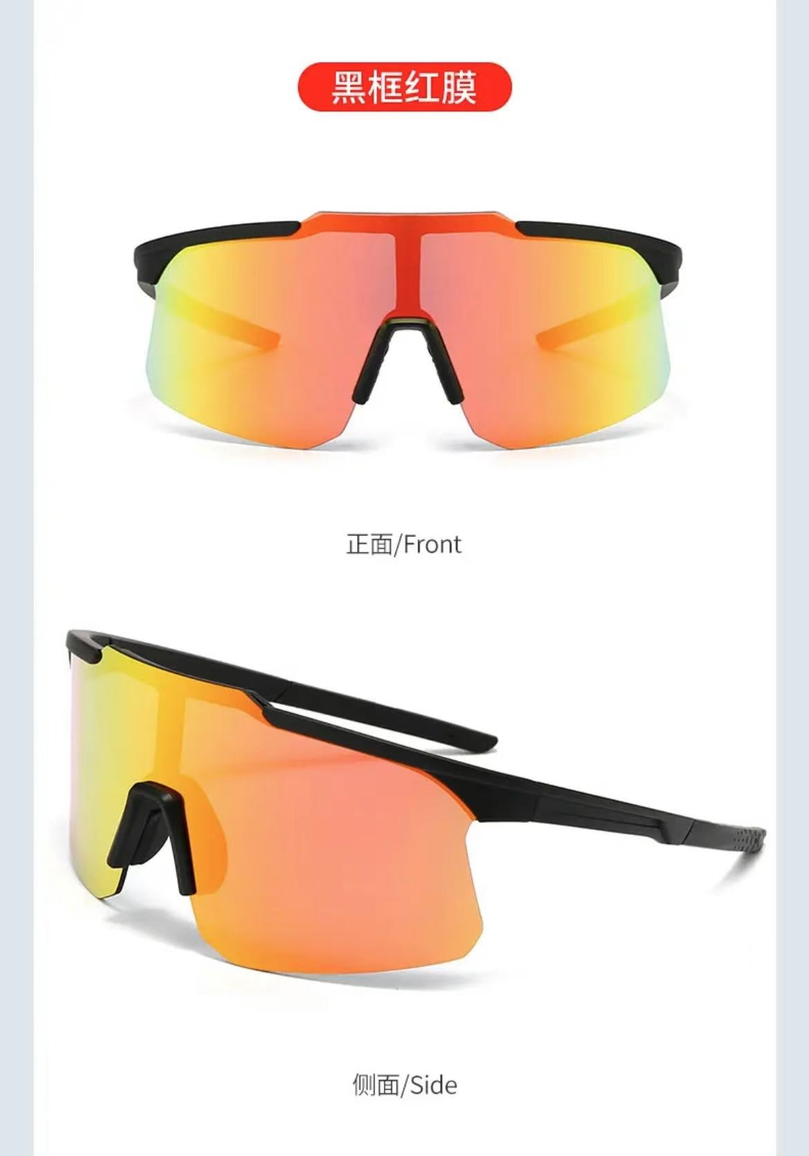 ollig·騎行眼鏡女一體近視鏡戶外運動登山跑步墨鏡防風護目鏡太陽眼睛男 - 图片 3