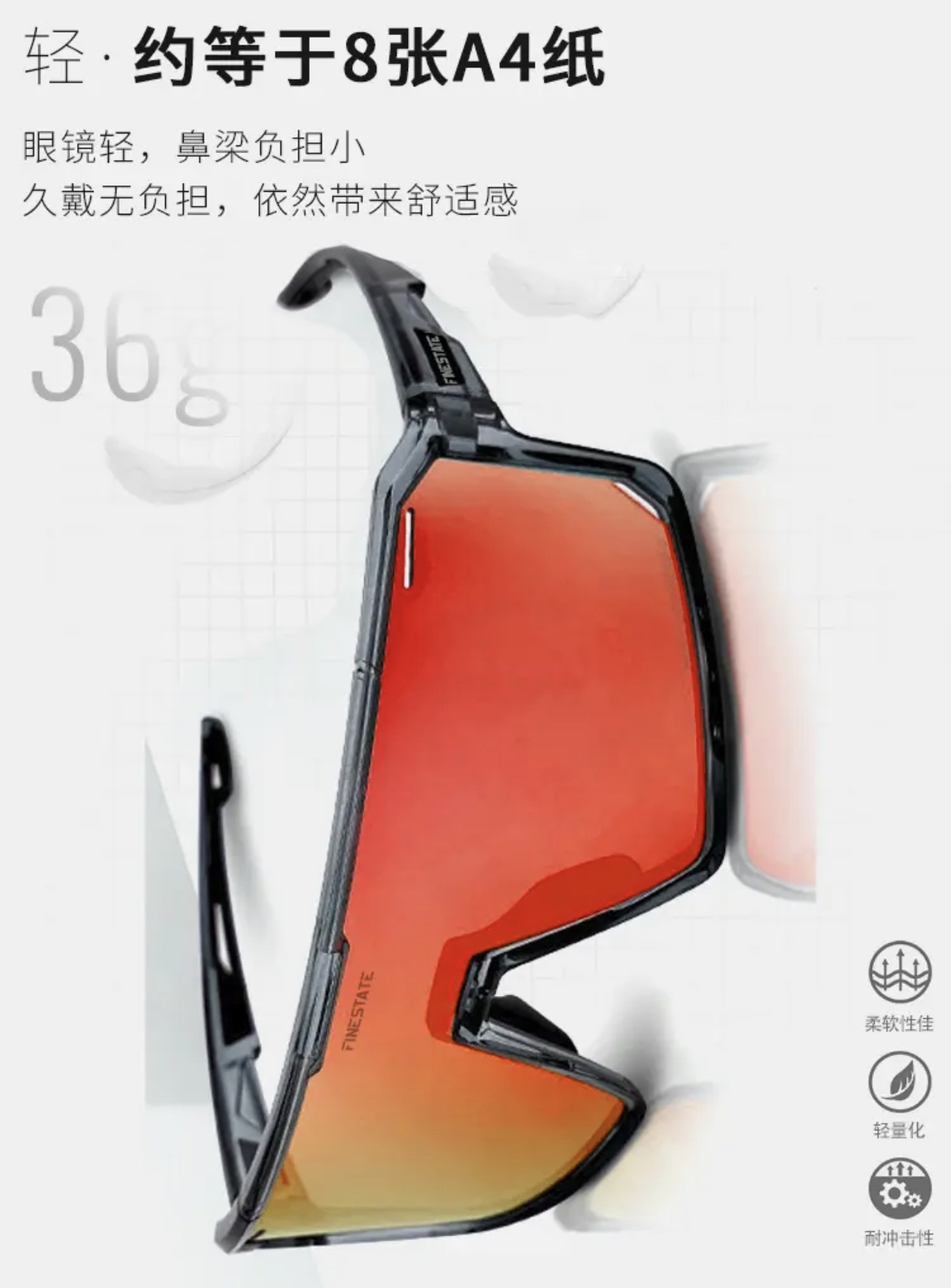 ollig·finestate防風騎行護目鏡墨鏡戶外墨鏡徒步騎車爬山登山風沙日夜 - 图片 9