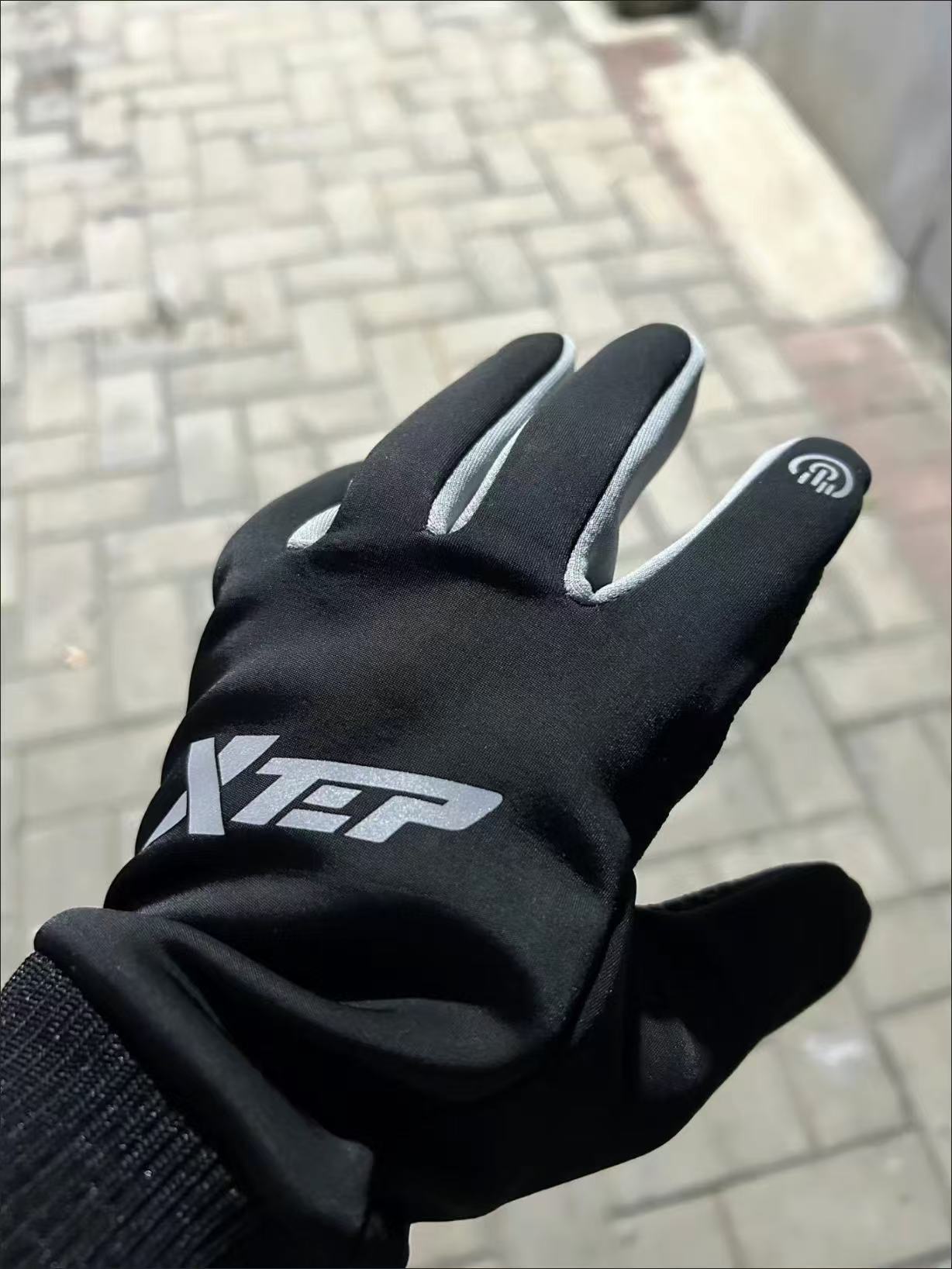 ollig·XTEP加絨加厚保暖手套秋冬男款騎行手套觸屏防寒防風男士防滑騎手 - 图片 18