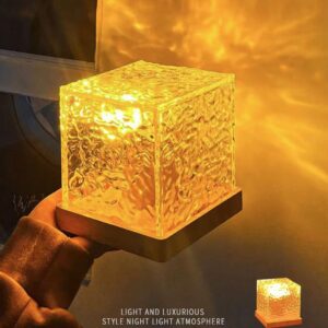 ollig·氛圍燈網紅浪漫水波紋投影燈房間臥室動態小夜燈水紋燈家用