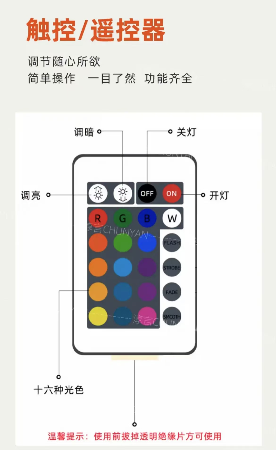 ollig·氛圍燈網紅浪漫水波紋投影燈房間臥室動態小夜燈水紋燈家用 - 图片 23