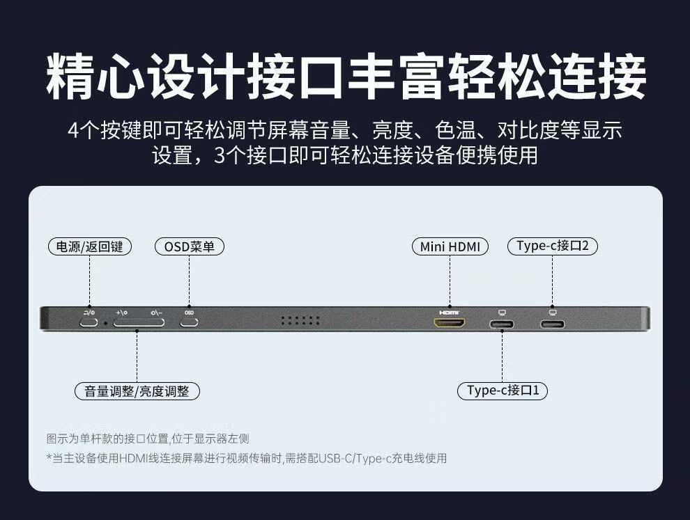 ollig·ARZOPA便攜式顯示器16.1英吋2.5K 165Hz電腦筆記本顯示副屏 - 图片 16
