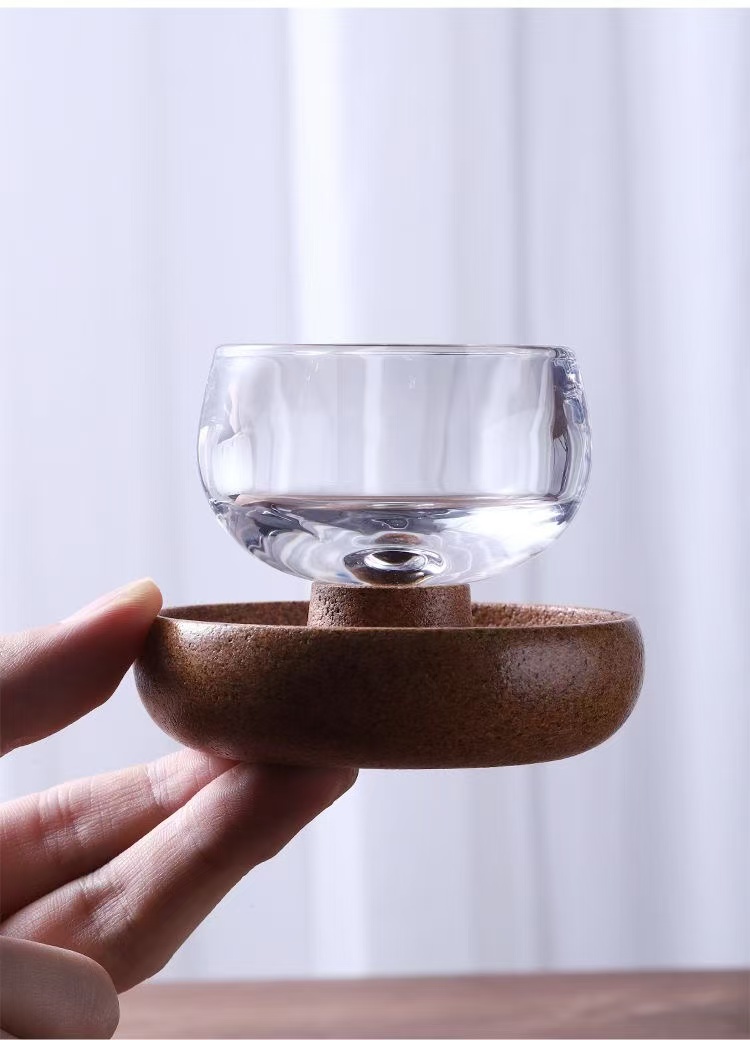 ollig·時來運轉主人杯高顏值水晶玻璃杯抗壓旋轉杯不倒杯家用品茗杯耐高溫主人杯 - 图片 4