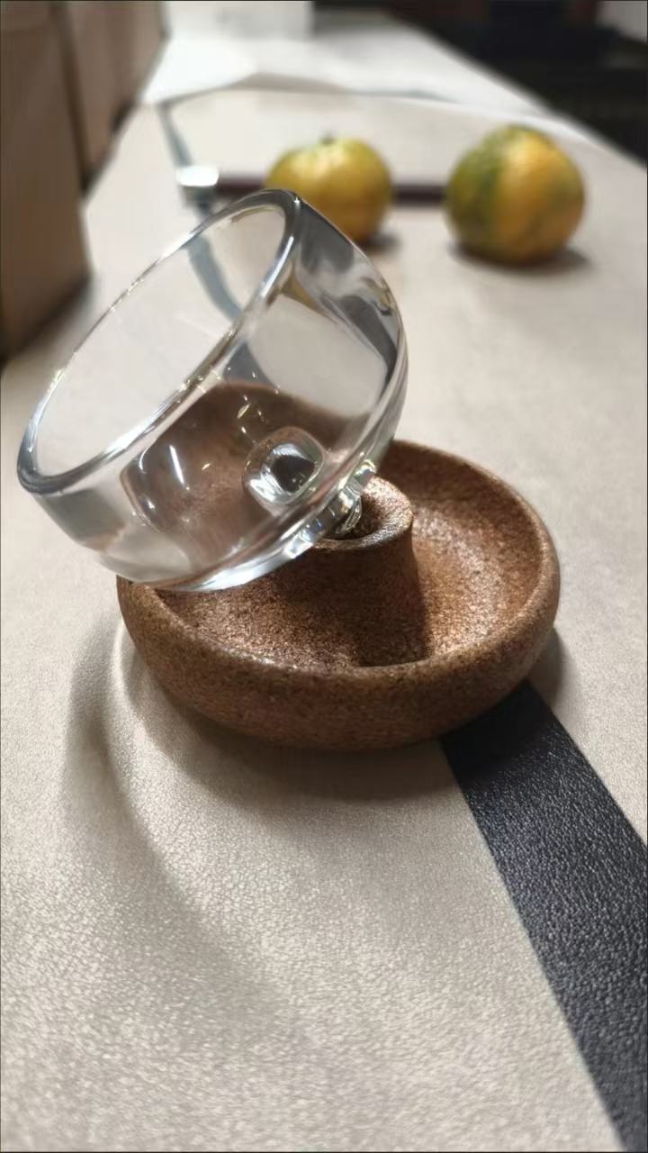 ollig·時來運轉主人杯高顏值水晶玻璃杯抗壓旋轉杯不倒杯家用品茗杯耐高溫主人杯 - 图片 14