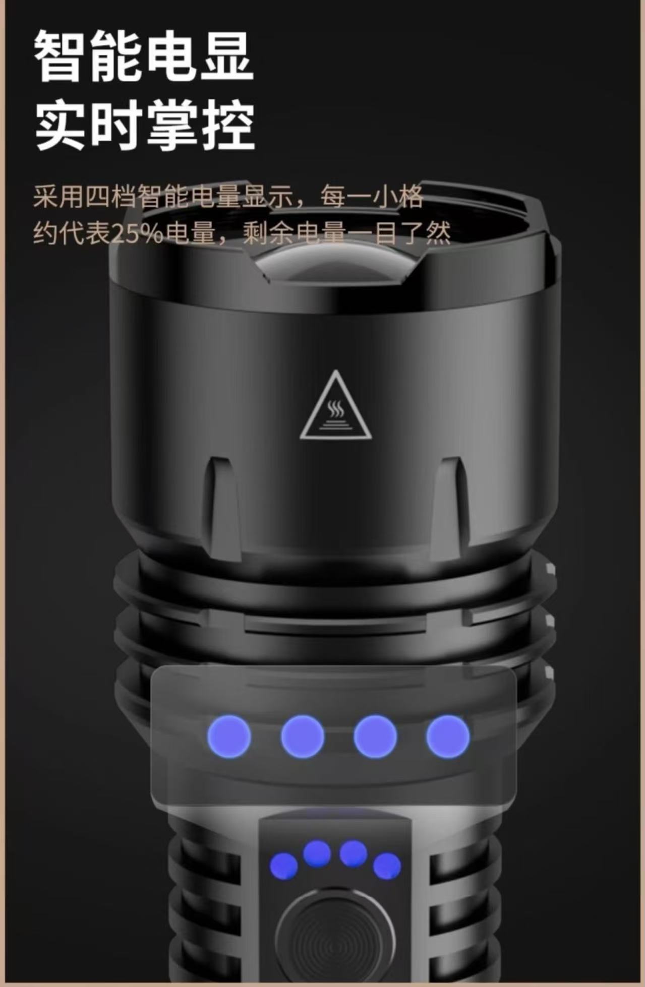 ollig·SKYFIRE蒼龍強光手電筒超亮激光戶外鐳射巡邏家用遠射超長續航多功能 - 图片 8