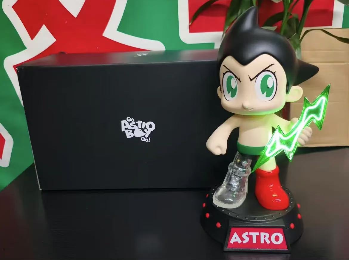 ollig·鐵臂阿童木潮流蒸汽機械朋克風格發光GK樹脂雕像模型手辦桌面擺件 - 图片 4