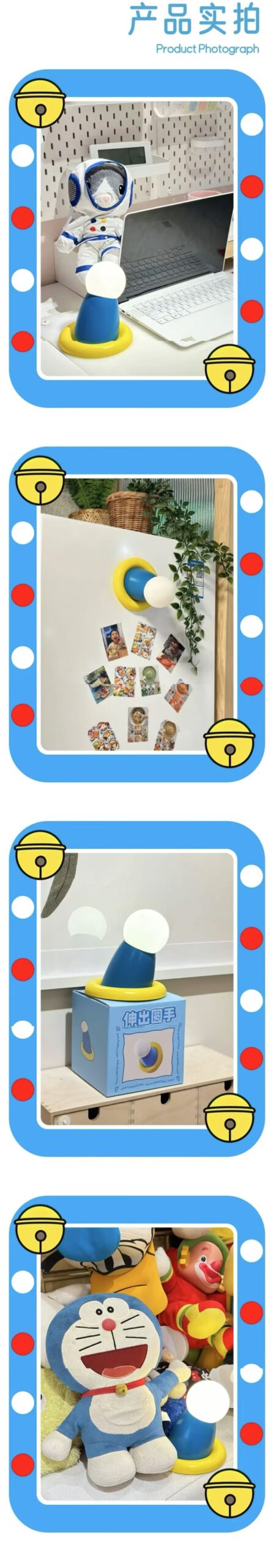 ollig·藍胖子伸出圓手小夜燈生日禮物氛圍臥室磁吸小擺件可愛睡眠伴睡燈 - 图片 12