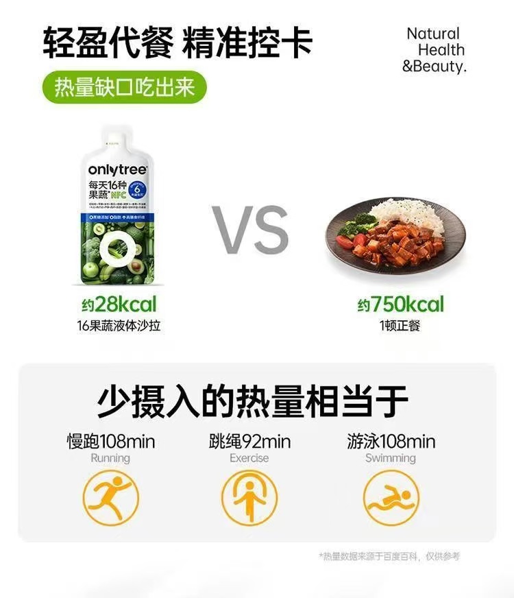 olligl·Only Tree液體沙拉代餐輕食自律代餐輕斷液益生元果蔬汁16種果蔬 - 图片 6