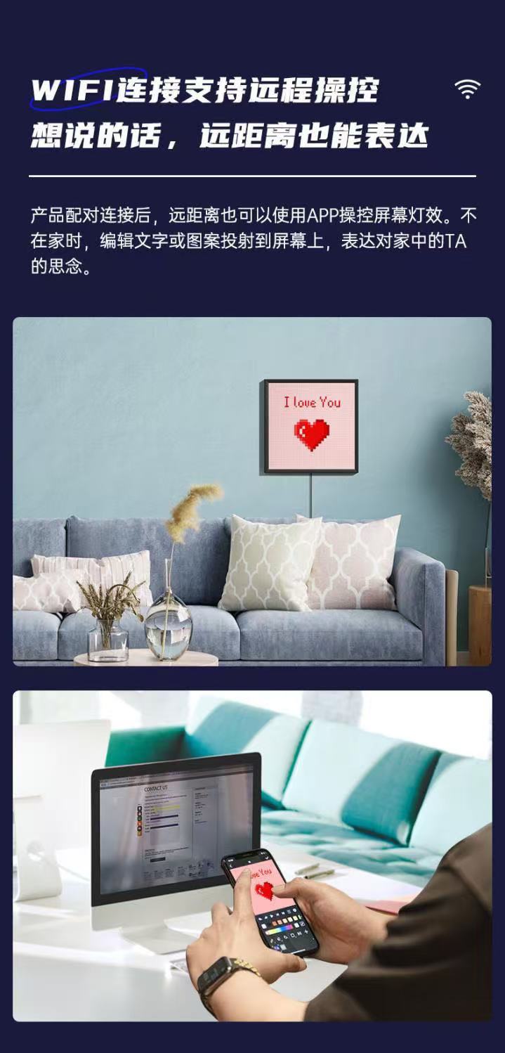 ollig·Divoom pixoo64像素LED智能顯示屏電腦桌搭好物電競男友禮物 - 图片 15