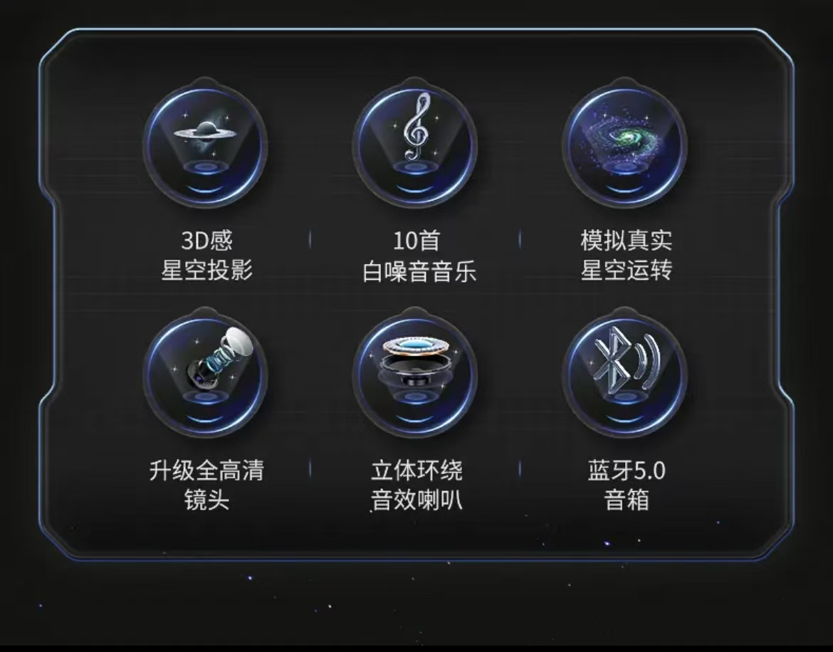 ollig·萬火星空燈星空投影燈銀河臥室氛圍星光燈 - 图片 9