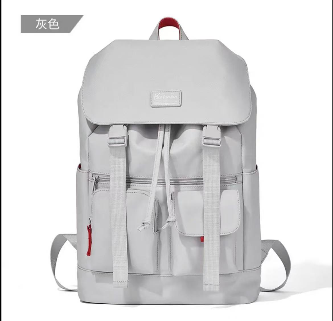 ollig·Bostanten雙肩包男電腦包帆布高級感書包大學生旅遊大容量旅行背包 - 图片 23