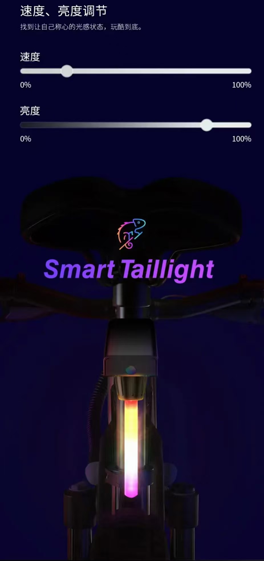 ollig·SU7智能炫彩尾燈公路車夜騎防水智能感應自動閃爍彩色 - 图片 4