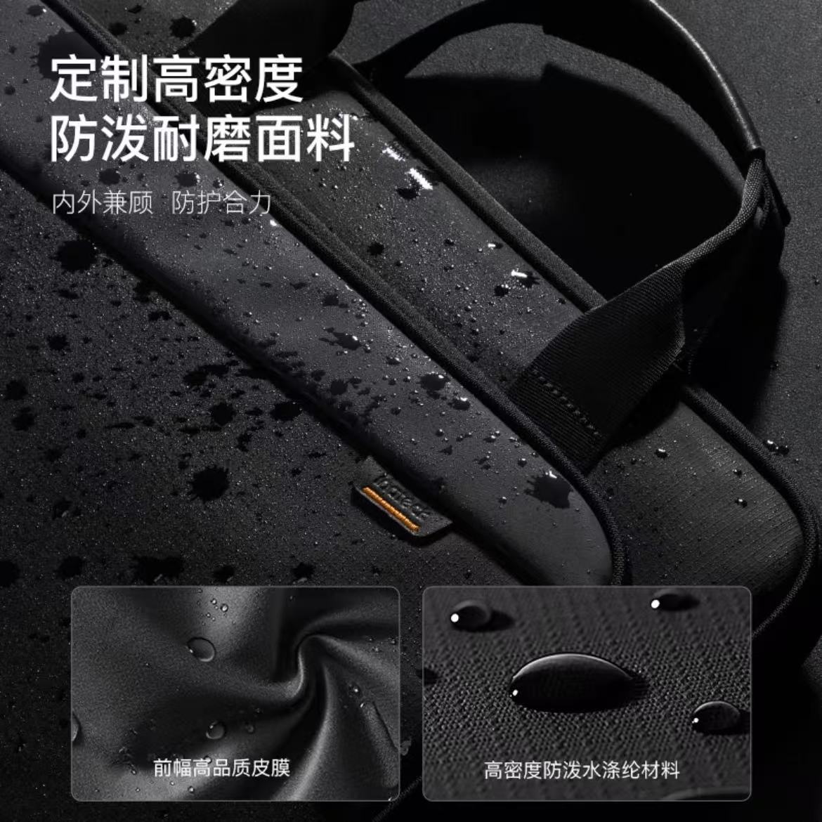 ollig·inateck電腦包筆記本包商務公文包單肩手提大容量蘋果 - 图片 4