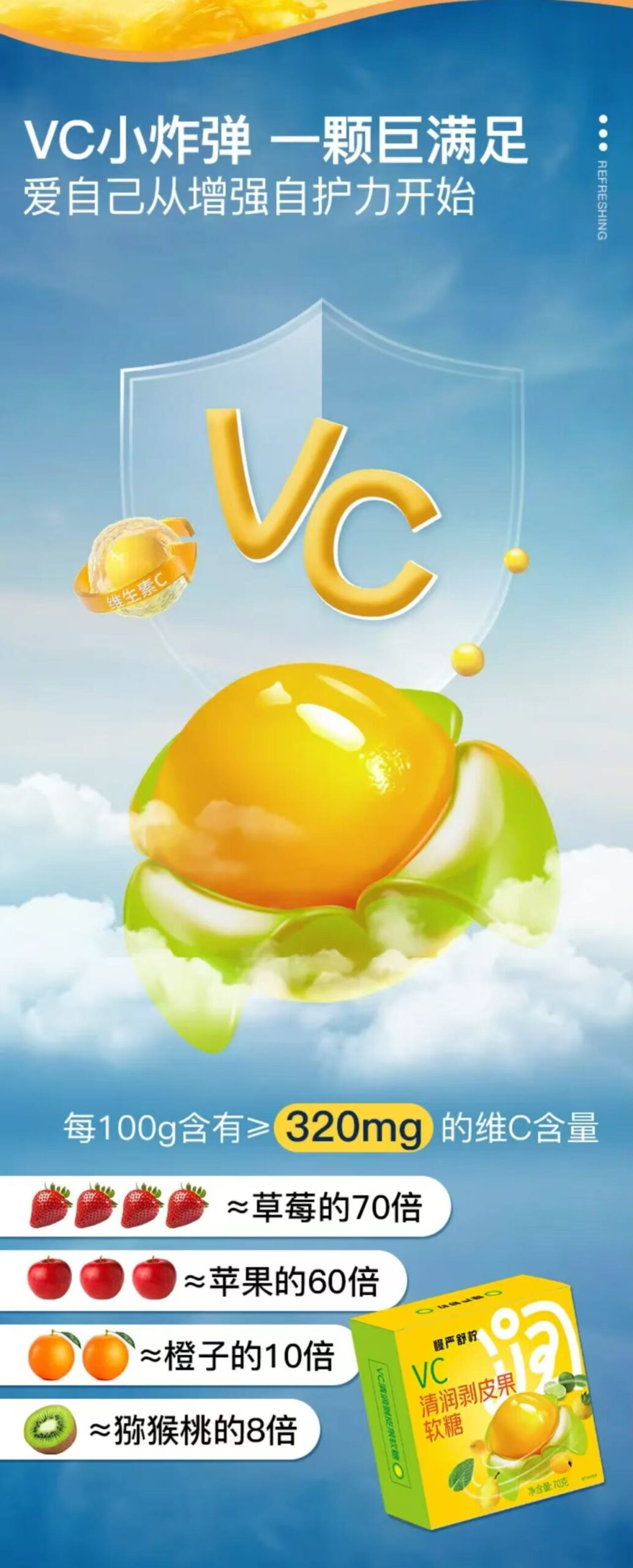 ollig·【慢嚴舒檸】VC清潤剝皮果 0蔗糖0脂補充VC秋冬潤嗓 - 图片 13