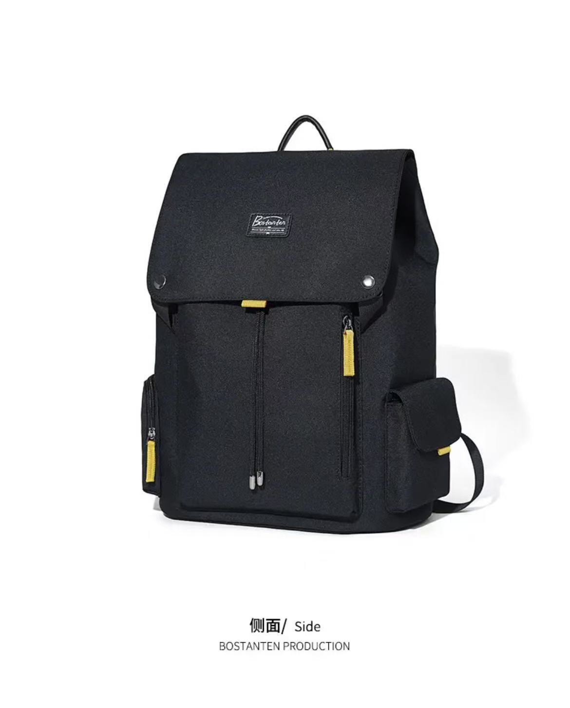 ollig·Bostanten雙肩包男電腦包帆布高級感書包大學生旅遊大容量旅行背包 - 图片 13