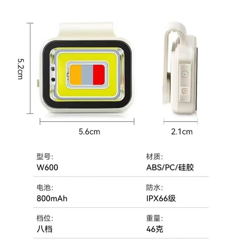 ollig·超亮戶外便攜磁吸燈高亮度感應泛光運動登山露營頭戴應急手電 - 图片 14