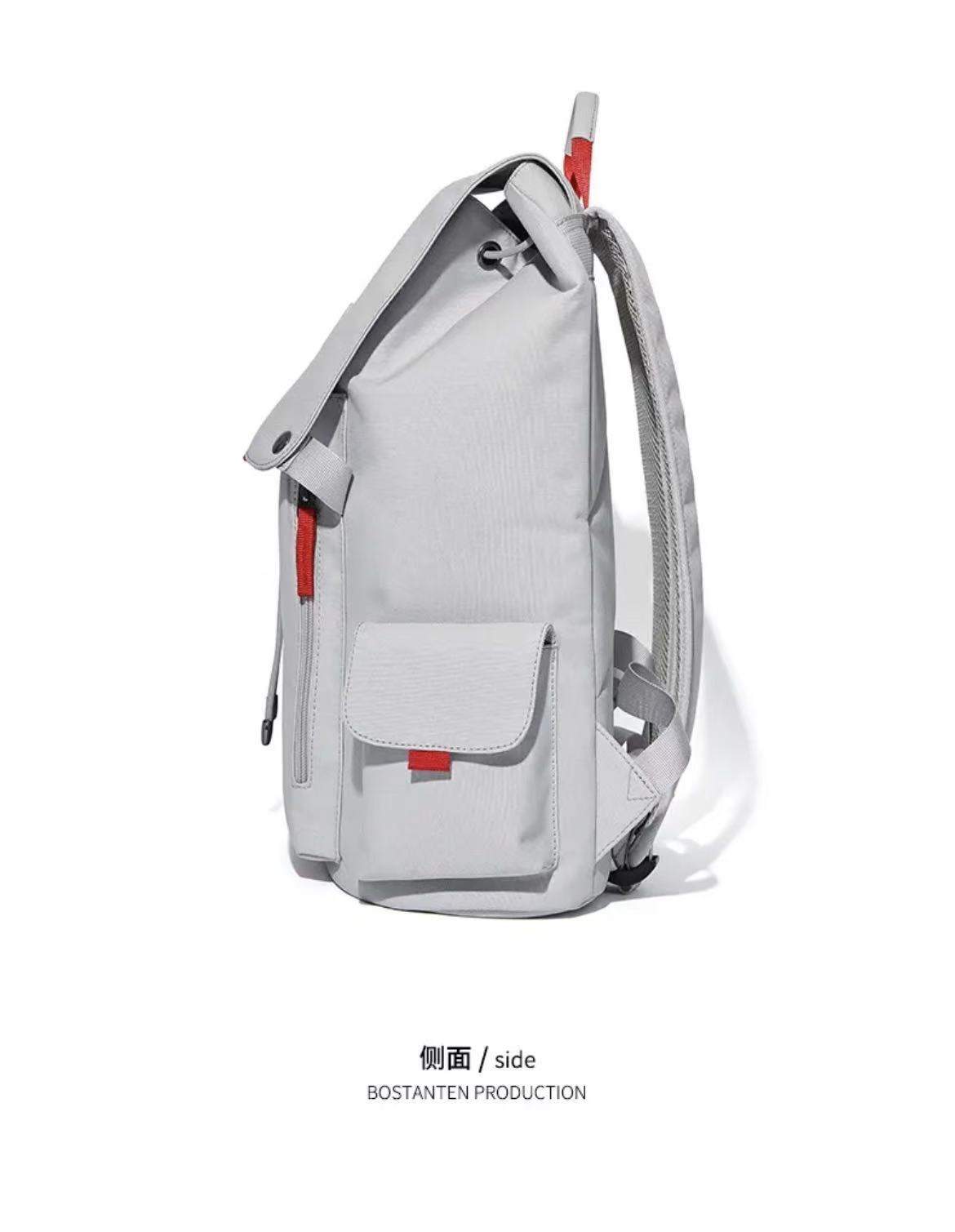 ollig·Bostanten雙肩包男電腦包帆布高級感書包大學生旅遊大容量旅行背包 - 图片 8