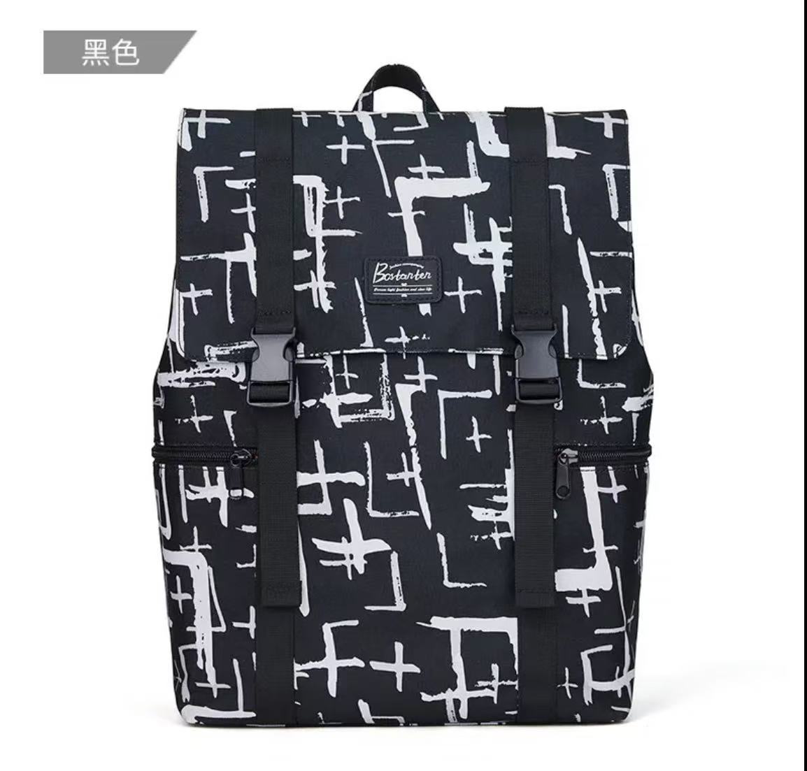 ollig·Bostanten雙肩包男電腦包帆布高級感書包大學生旅遊大容量旅行背包 - 图片 25