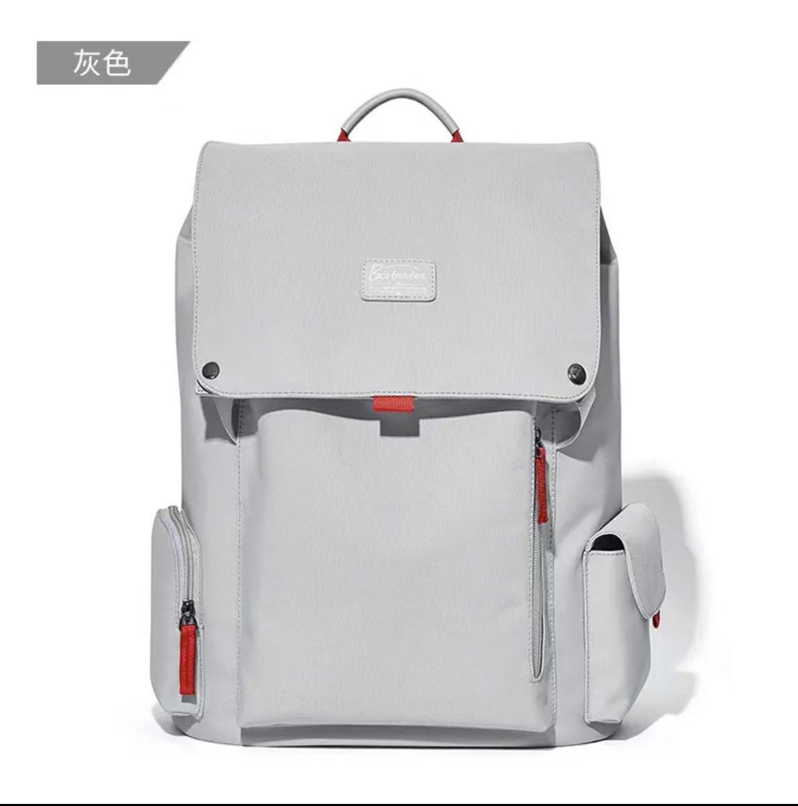 ollig·Bostanten雙肩包男電腦包帆布高級感書包大學生旅遊大容量旅行背包 - 图片 19