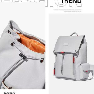 ollig·Bostanten雙肩包男電腦包帆布高級感書包大學生旅遊大容量旅行背包