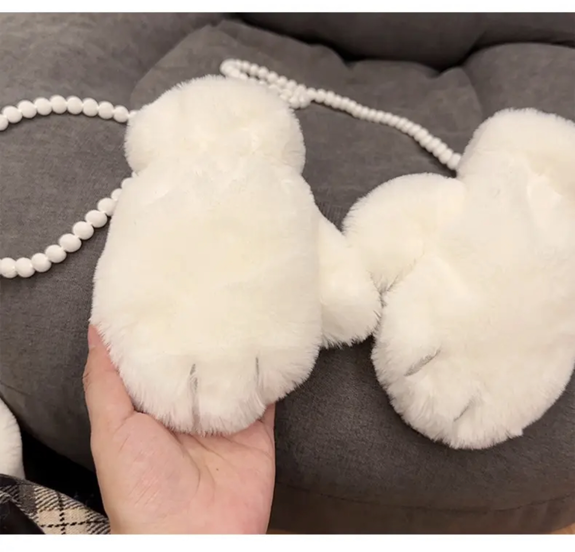 ollig·可愛貓咪圍脖帽子手套一體毛絨保暖百搭連帽圍巾冬季女生禮物 - 图片 11