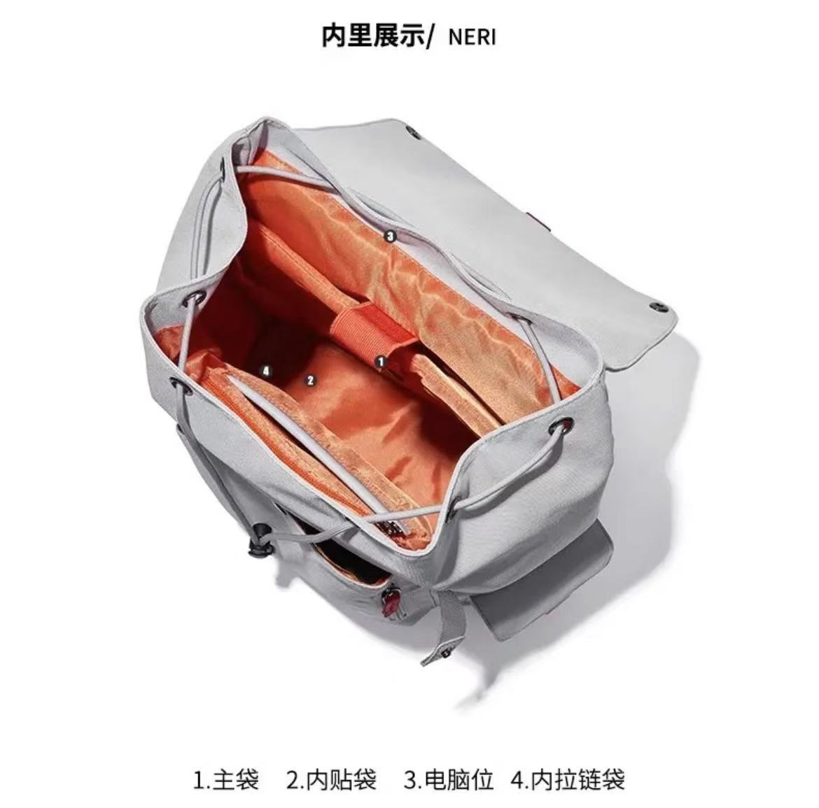 ollig·Bostanten雙肩包男電腦包帆布高級感書包大學生旅遊大容量旅行背包 - 图片 11