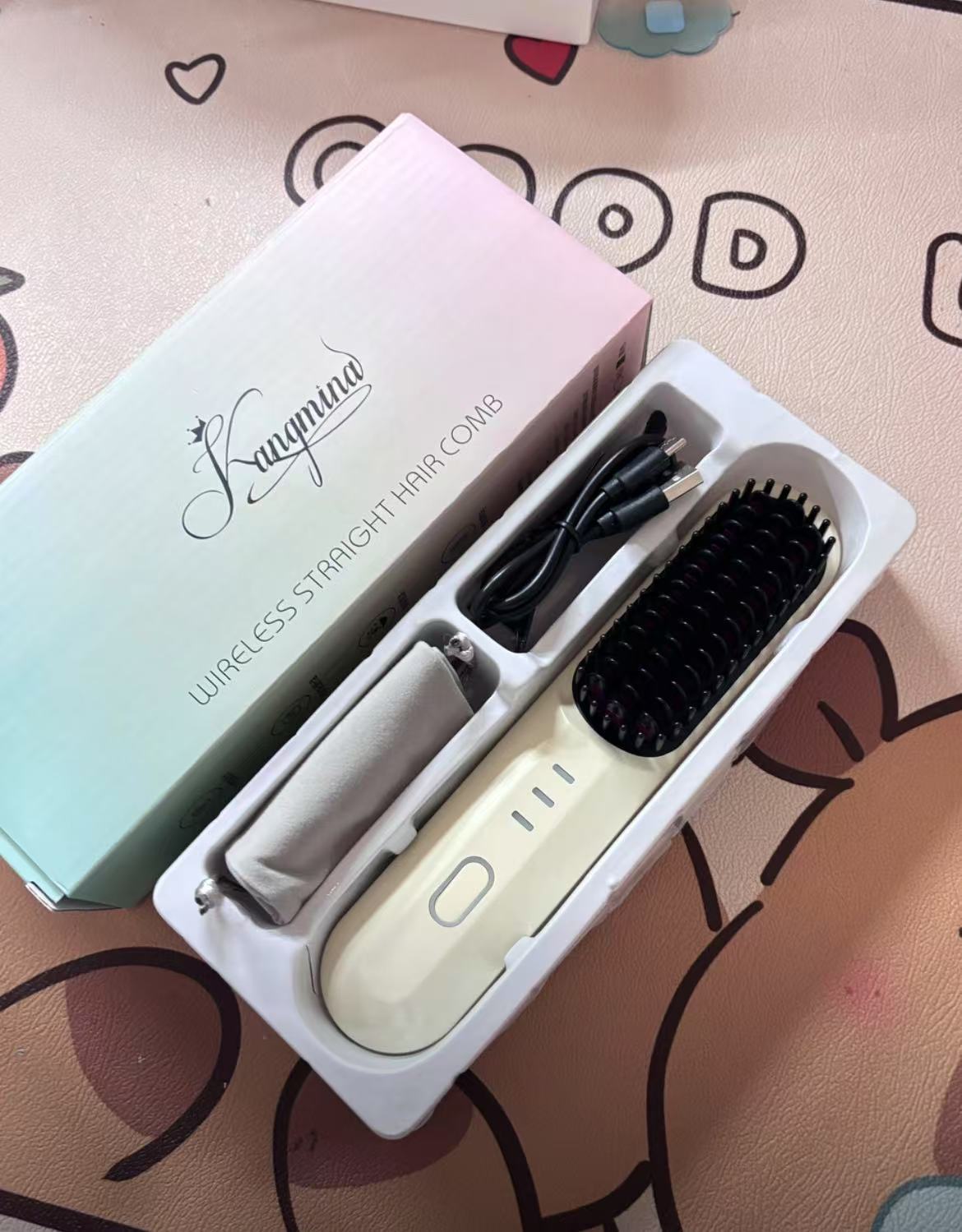 ollig·多功能無線直發梳家用便攜蓬鬆卷髮直髮兩用 - 图片 19