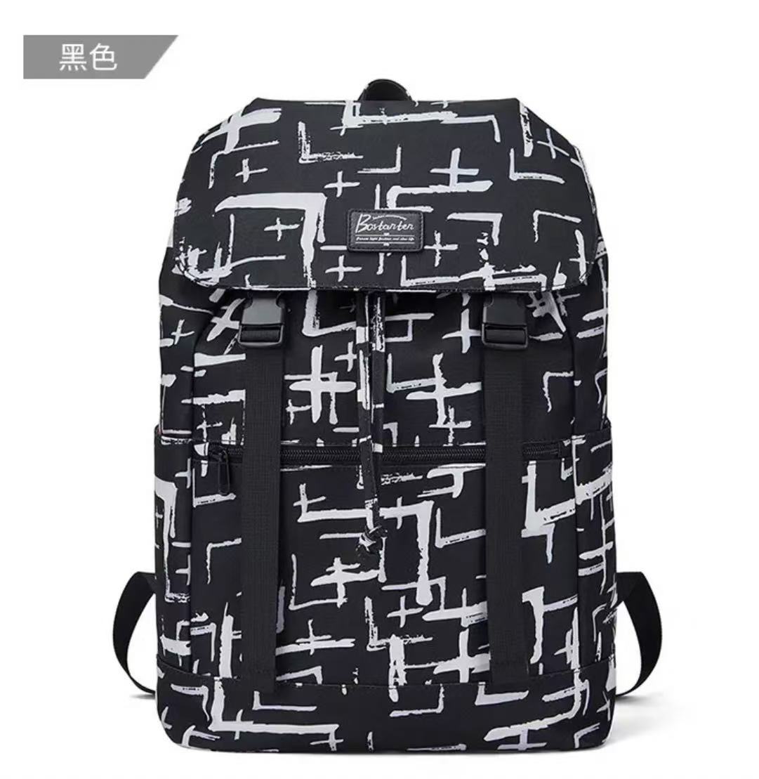 ollig·Bostanten雙肩包男電腦包帆布高級感書包大學生旅遊大容量旅行背包 - 图片 26