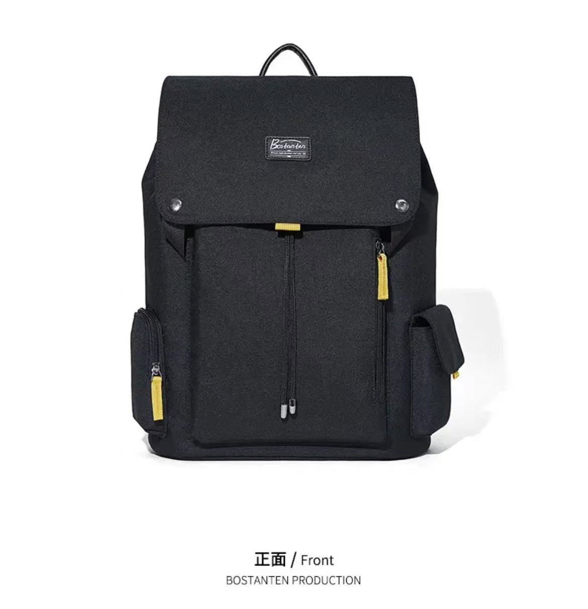 ollig·Bostanten雙肩包男電腦包帆布高級感書包大學生旅遊大容量旅行背包 - 图片 12