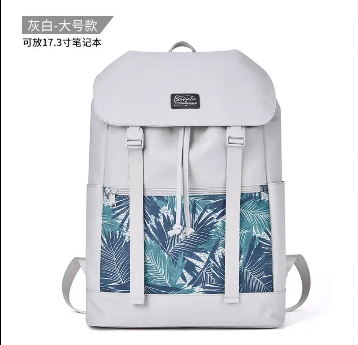 ollig·Bostanten雙肩包男電腦包帆布高級感書包大學生旅遊大容量旅行背包 - 图片 27