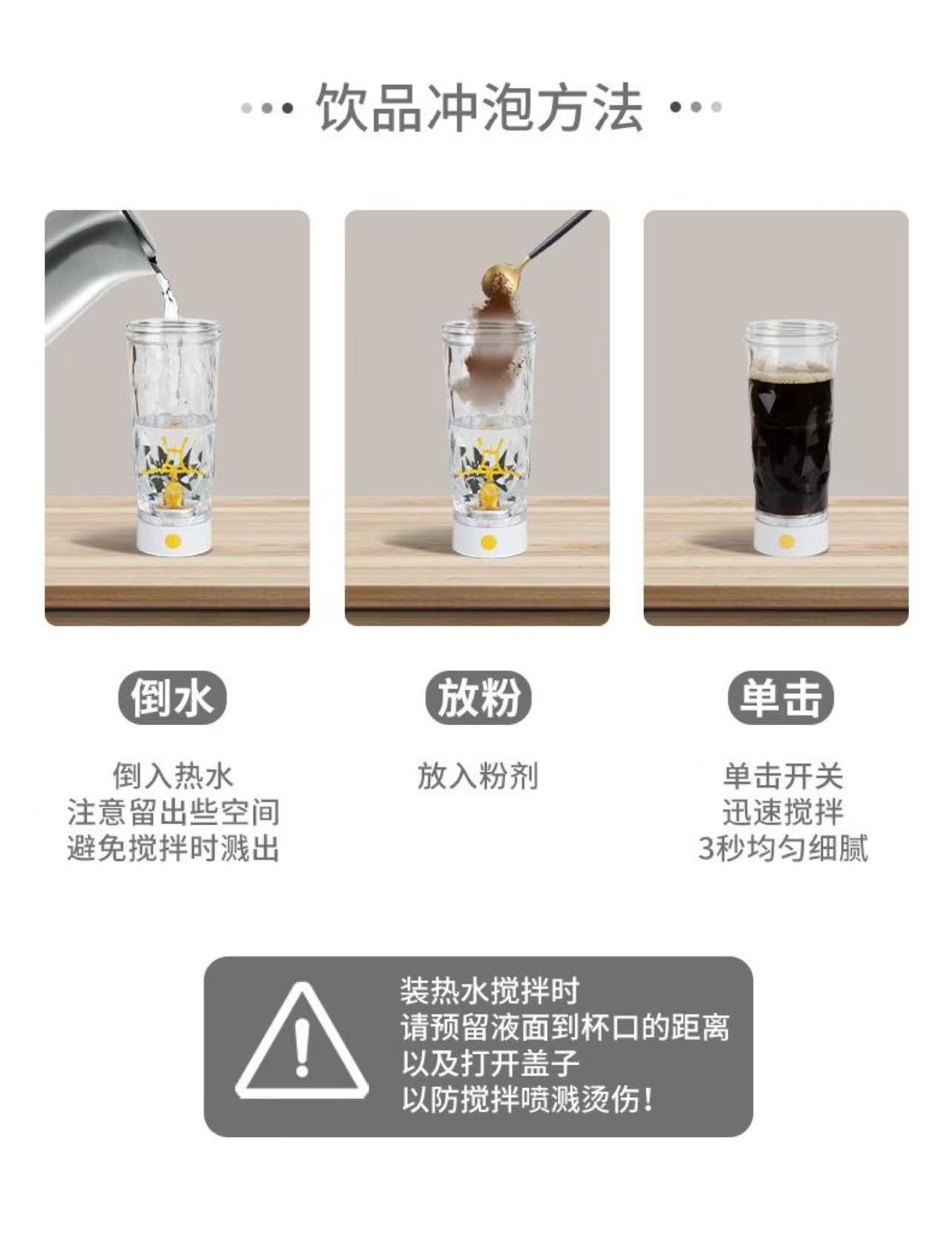 ollig·【大容量專屬】最新款全自動攪拌蛋白粉電動搖搖健身充電運動水杯 - 图片 9