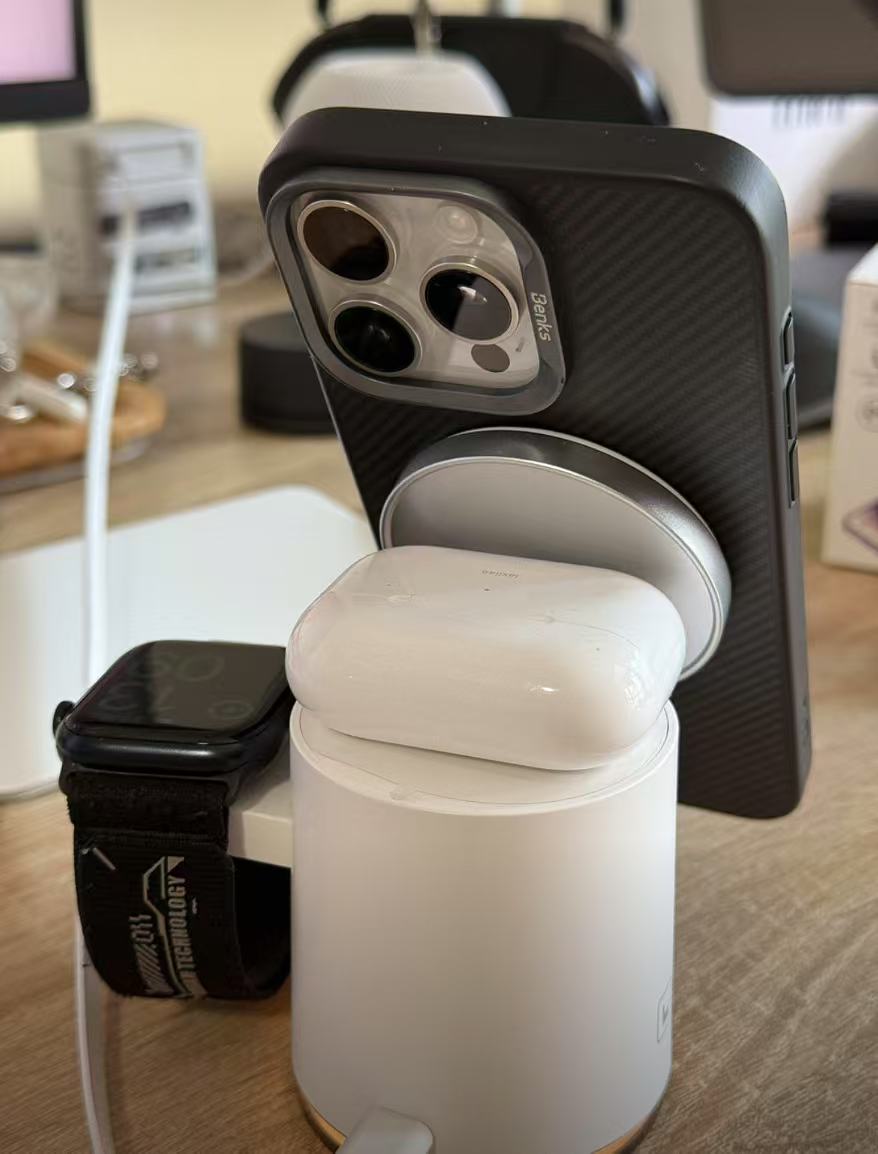 ollig·AreshQi2三合一磁吸無線充電器適用蘋果耳機床頭充電支架夜燈 - 图片 25