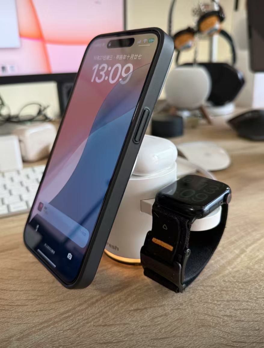 ollig·AreshQi2三合一磁吸無線充電器適用蘋果耳機床頭充電支架夜燈 - 图片 26