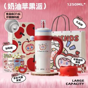 ollig·Bablov吸管保溫杯冰霸杯大容量不鏽鋼女生水杯噸噸桶陶瓷水壺