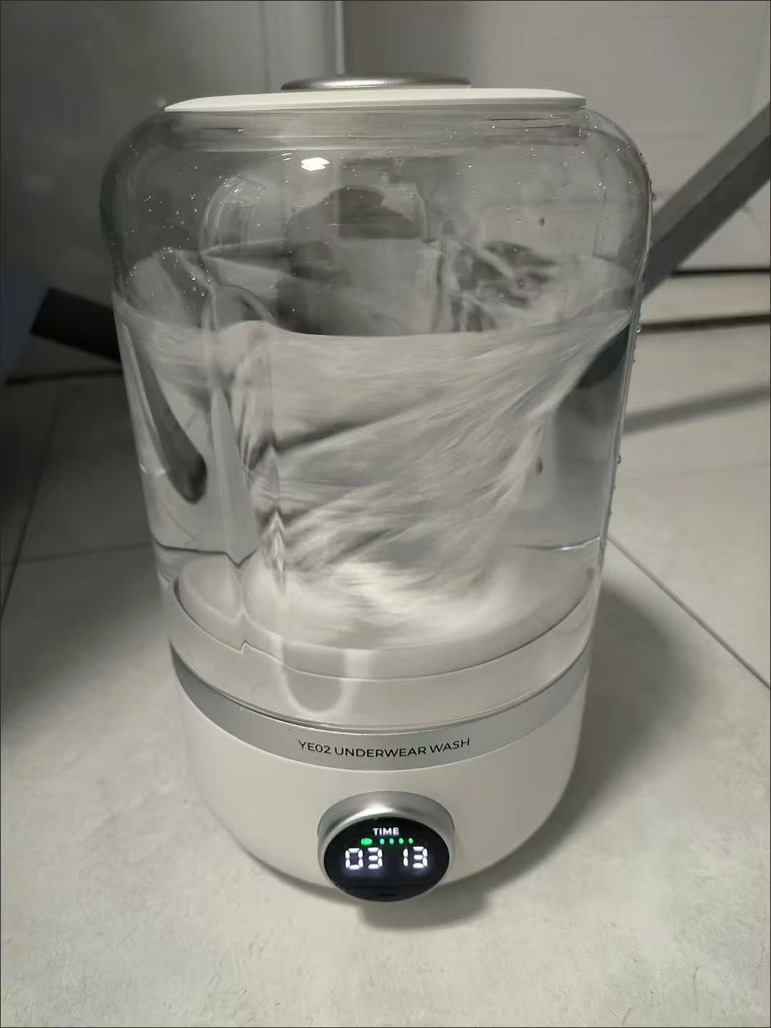 ollig·SanHuo便攜可視化迷你無線內衣襪子清洗機不插電洗衣機充電式 - 图片 12